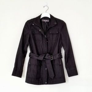 Long belted black jacket size XS